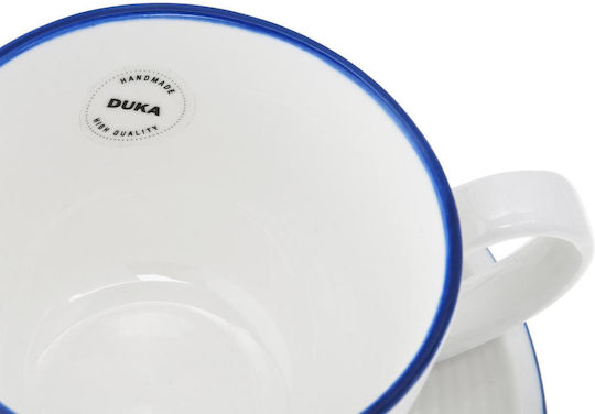 Duka Φλιτζάνι Καφέ από Πορσελάνη Λευκό 420ml