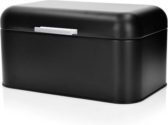 Duka Brotkorb mit Deckel Metallisch Schwarz 30x18x16cm