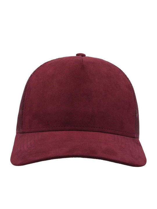 Atlantis 898 Rapper Suede Πεντάφυλλο Καπέλο Τζόκεϊ 100% Πολυέστερ Burgundy