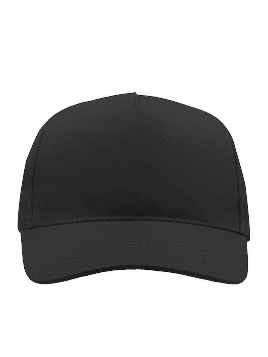 Atlantis Start Five 852 Πεντάφυλλο Καπέλο Τζόκεϊ 100% Βαμβάκι Twill 160gsm Black