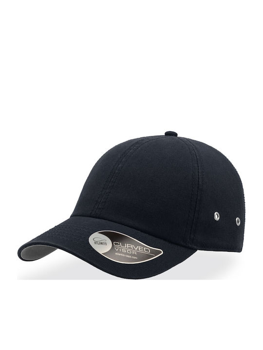 Atlantis 880 Action Six-Panel Jockey Hat 100% Chino Cotton Adjustable Closure Navy