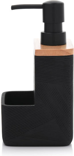 Duka Duka Küchenspender Keramik mit Schwammhalter Schwarz 200ml