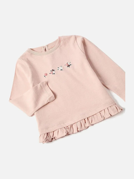 Kids Sweatpants Set Ecru and Blue 3 Pieces