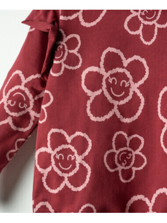 Nek Kids Wear Kinderbekleidungssets mit Leggings Winter 2Stücke Burgundisch