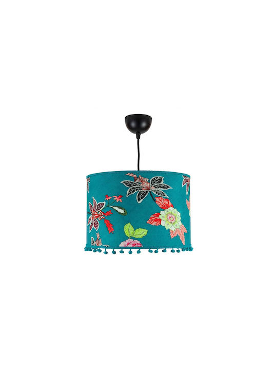 Blue Pendant Ceiling Light with E27 Socket 35x20cm
