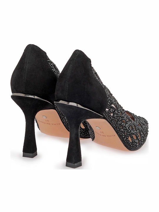 Suede Pumps Schwarz