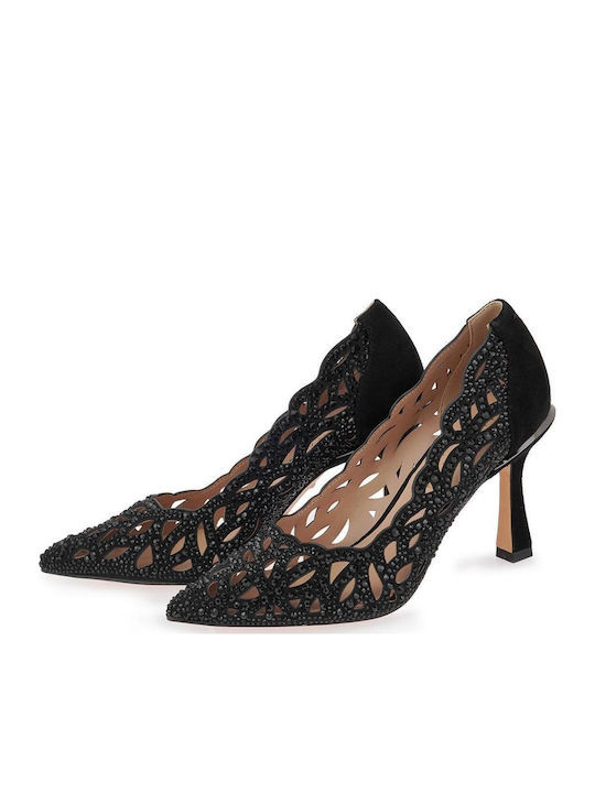 Suede Pumps Schwarz