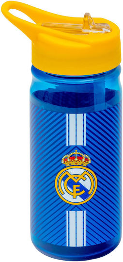 Real Madrid Παιδικό Παγούρι Ποδόσφαιρο με Καλαμάκι Non Spill Πολύχρωμο 450ml