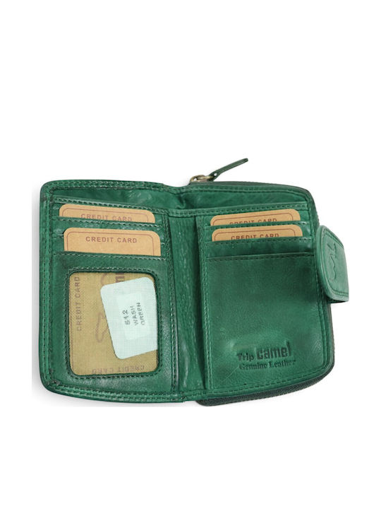 Leder Damenbrieftasche Grün