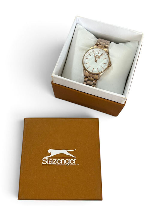 Slazenger Classic Womens Watch Battery with Pink Gold Stainless Steel Bracelet Slazenger Classic Womens Watch Battery with Pink Gold Stainless Steel Bracelet