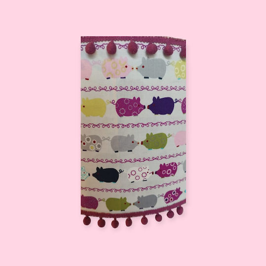 Single-Light Kids Ceiling Hanging Light with E27 Socket Pink 35x20cm