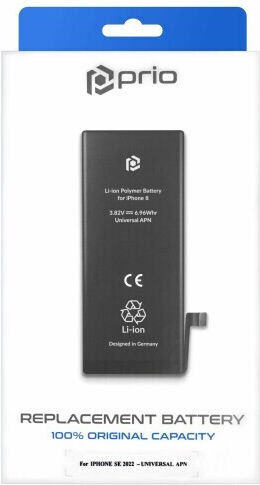Prio Universal APN Συμβατή Μπαταρία Αντικατάστασης 1624mAh για Iphone Se 2022