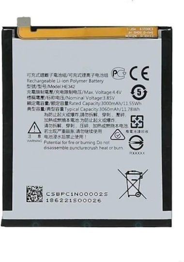 Nokia HE342 Replacement Battery 3060mAh for Nokia 6.1 Plus