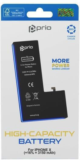 Prio Retail Box Συμβατή Μπαταρία Αντικατάστασης 2716mAh για iPhone X