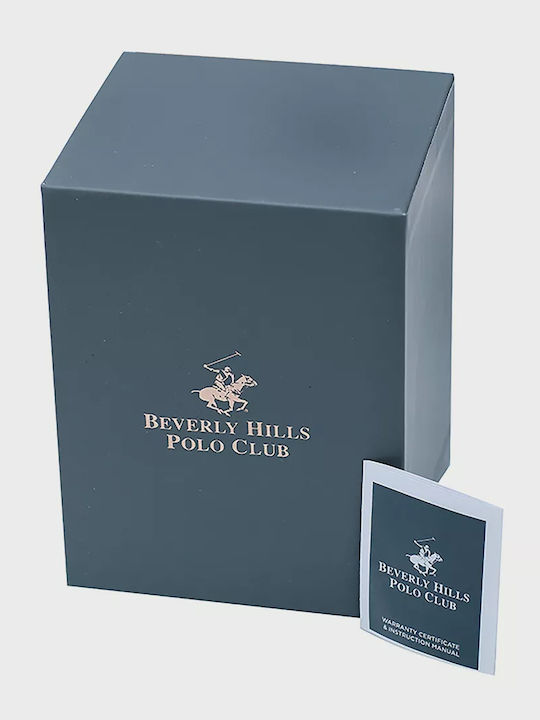 Beverly Hills Polo Club Мъжки Часовник На Батерия със Сребриста Метална Гривна BP3127x-230
