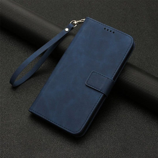 Exklusive Brieftasche aus Synthetischem Leder / Silikon Blau (Motorola Edge 30 Pro)