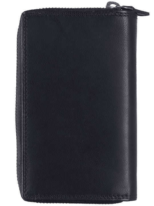 Large Leather Women's Wallet Black