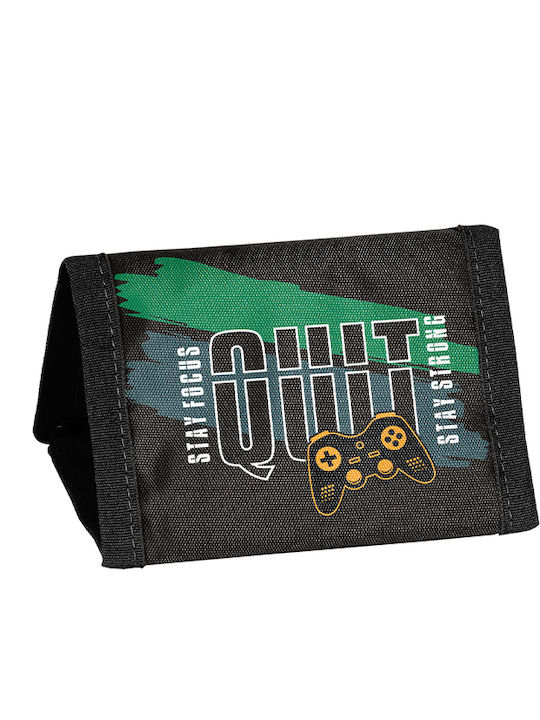 Paso Kids Coin Wallet with Velcro Black