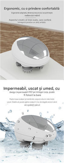 Dispozitiv De Masaj Electroterapie Pentru Cap Cu Vibrație Roșu