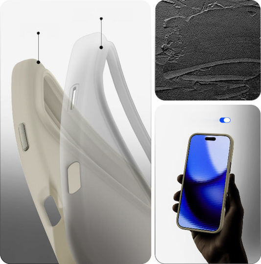 Spigen Silicone Fit MagSafe Back Cover Silicon Piatră (iPhone 17 Pro Max)