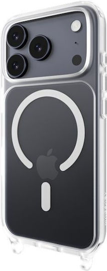 Mageasy Roar M With Lanyard Back Cover Silicone with Strap Transparent (iPhone 17 Pro Max)