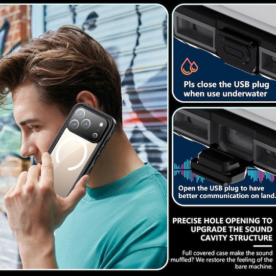 Redpepper Dot+ Series Ip68 Waterproof Σκληρή Θήκη Black Apple Iphone 17 Pro