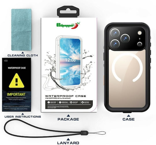 Redpepper Dot+ Series Ip68 Waterproof Σκληρή Θήκη Black Apple Iphone 17 Pro