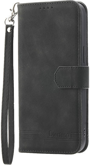 Dierfeng Θήκη Πορτοφόλι Black Oppo Reno15 5g
