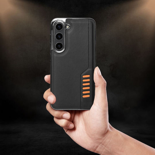 Milano Nets Back Cover Synthetic Leather / Silicone Black (Galaxy A54Oppo A54)