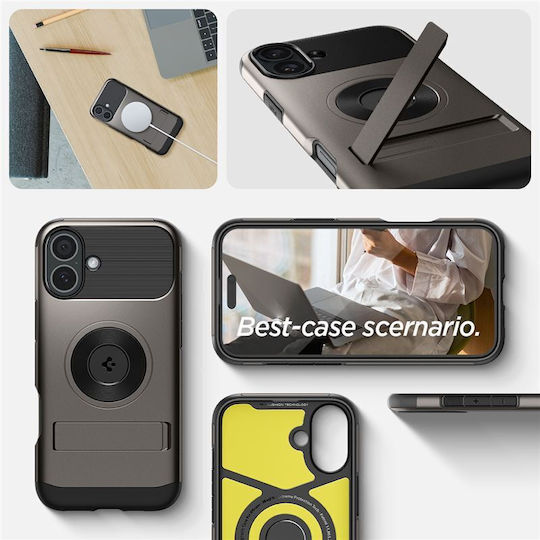 Spigen Back Cover Σιλικόνης Γκρι (iPhone 16)