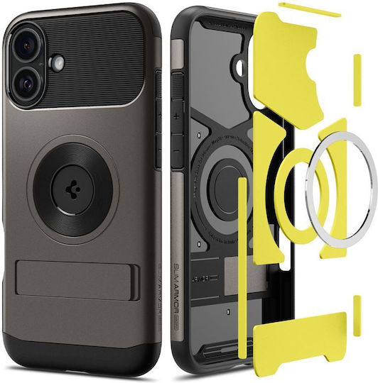Spigen Back Cover Σιλικόνης Γκρι (iPhone 16)