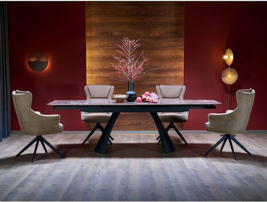 Houston 2191 Extensibil Marmură Maro 180x95x76cm