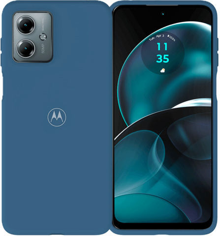Motorola Umschlag Rückseite Blau (Moto G14)