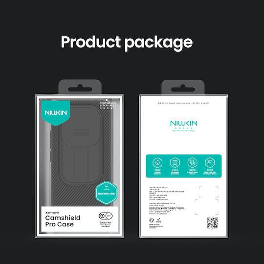 Nillkin Camshield Texture Pro Series Back Cover Plastic / Silicon Albastru (Redmi Note 14 Pro+)