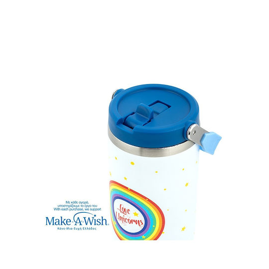 Nava Чаша с Дръжка Термос Неръждаема Стомана 900ml Multi-white с Сламка и Дръжка