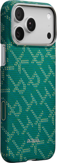 Pitaka Case Iphone 17 Pro Ultra-slim Pitatap Monogram-gold/green