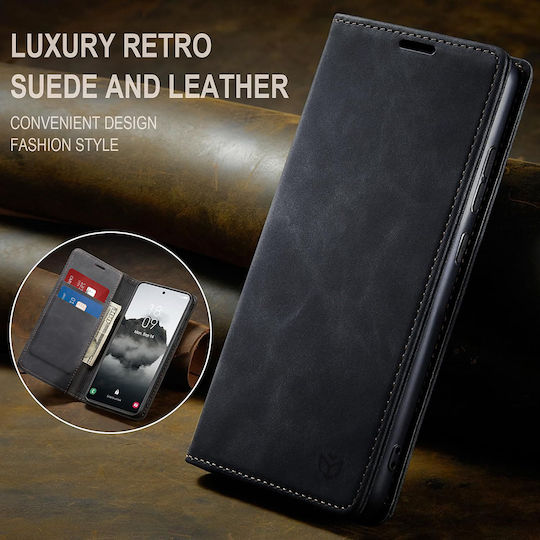 Techsuit Confy Cover Buch Synthetisches Leder Schwarz (OnePlus 15R)