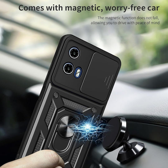 Magnetic Back Cover Negru (Motorola Moto G57 Power, Motorola Moto G67 Power)
