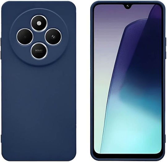 Forcell Back Cover Silicone / Tempered Glass Blue (Redmi 14C / Poco C75)