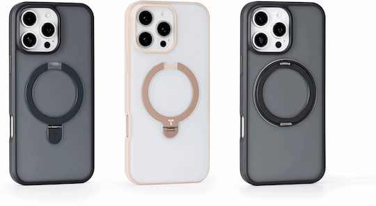 Torras Ostand Back Cover Σιλικόνης Διάφανο (iPhone 16 Pro Max)