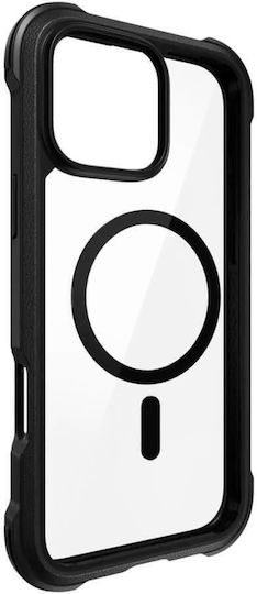 Mageasy Odyssey M Back Cover Leather / Silicone Black (iPhone 16 Pro Max)