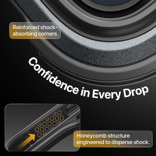 Mageasy Odyssey M Back Cover Leather / Silicone Black (iPhone 16 Pro Max)