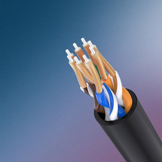 Ugreen U/UTP Cat.6a (Gigabit) Καλώδιο Δικτύου Ethernet 10m Μαύρο