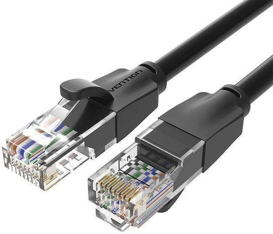 Vention U/UTP Кат.6 (Gigabit) Мрежов Кабел Ethernet 25m Черен