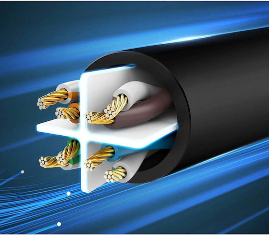 Ugreen Flat U/UTP Cat.6 (Gigabit) Network Cable Ethernet 0.5m Black