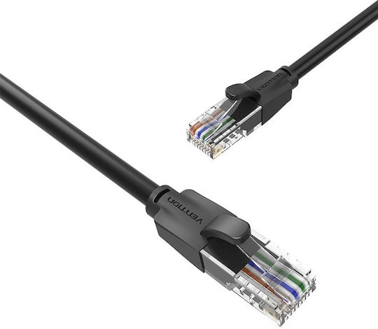 Vention U/UTP Cat.6 (Gigabit) Καλώδιο Δικτύου Ethernet 15m Μαύρο