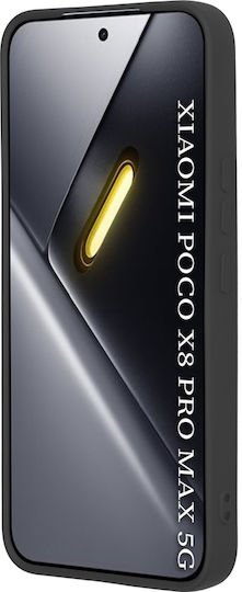 Techsuit Softflex Silicone Back Cover Black for Poco X8 Pro Max