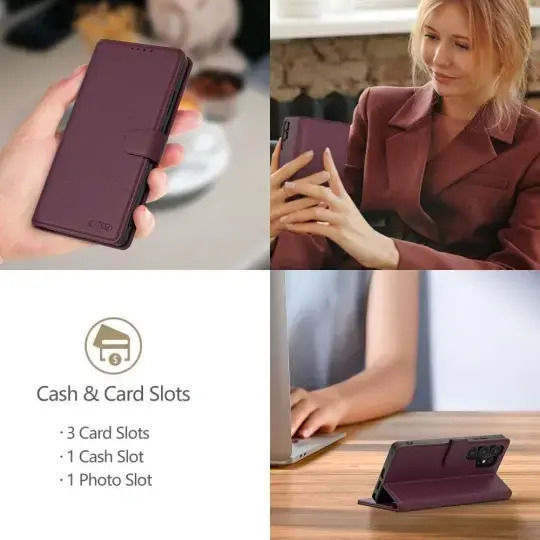 Tech-protect Wallet Θήκη Galaxy A36 A56 A37 Mulberry