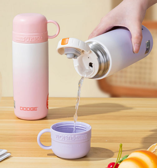 Μπουκάλι Θερμός Ανοξείδωτο / Πλαστικό 500ml Pink