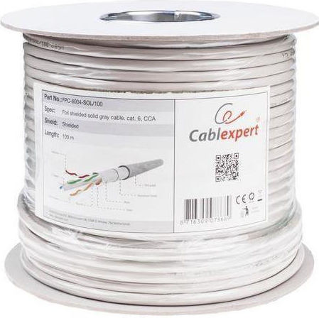 Cablexpert U/FTP (STP) Cat.6e High Speed Ethernet Network Cable Without Terminals 100m Gray